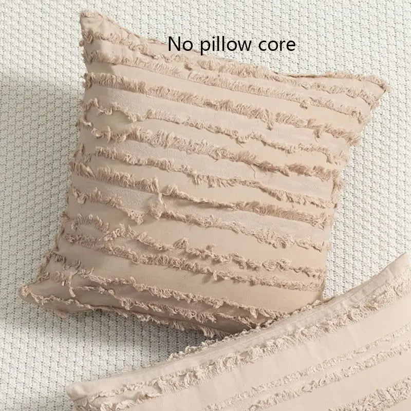 Nordic Cotton Linen 3D Plush Jacquard Sofa Cushion - The Peony Haus