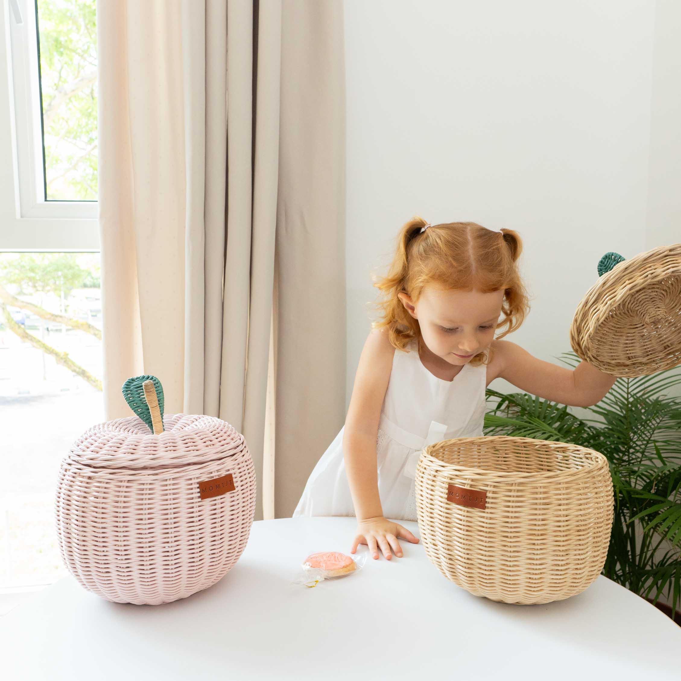 Apple Storage Basket Small - Natural - The Peony Haus