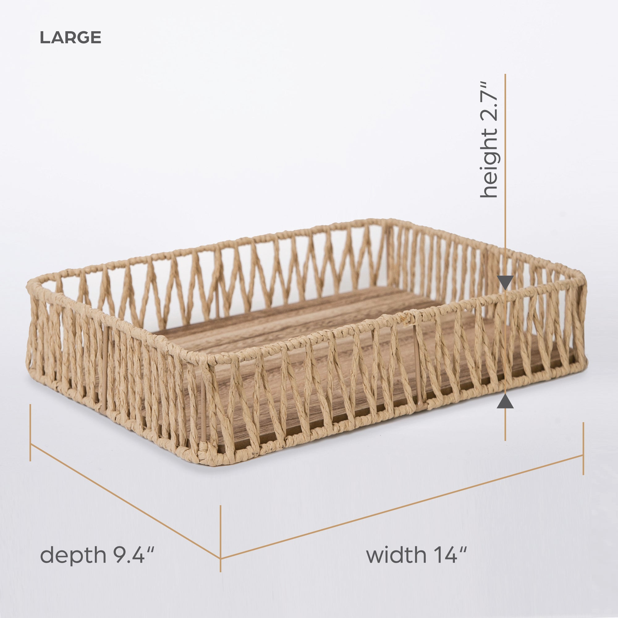 415 - Wooden Rope Tray - The Peony Haus