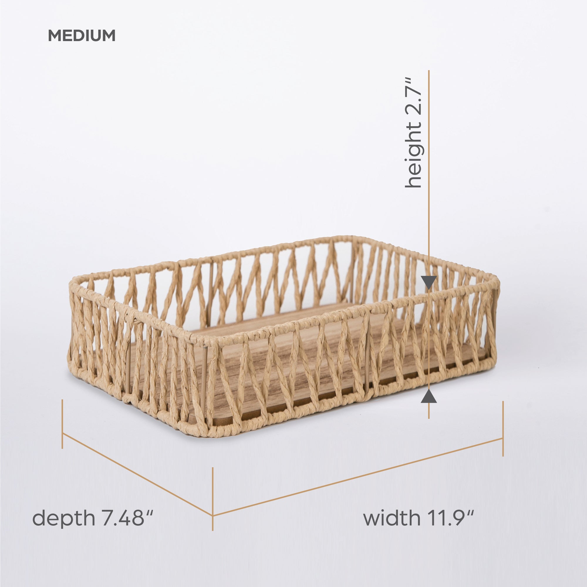 415 - Wooden Rope Tray - The Peony Haus