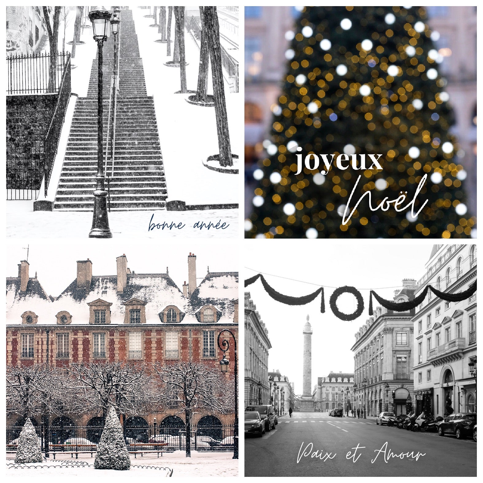 Holiday Paris Notecard Mixed Set Cards