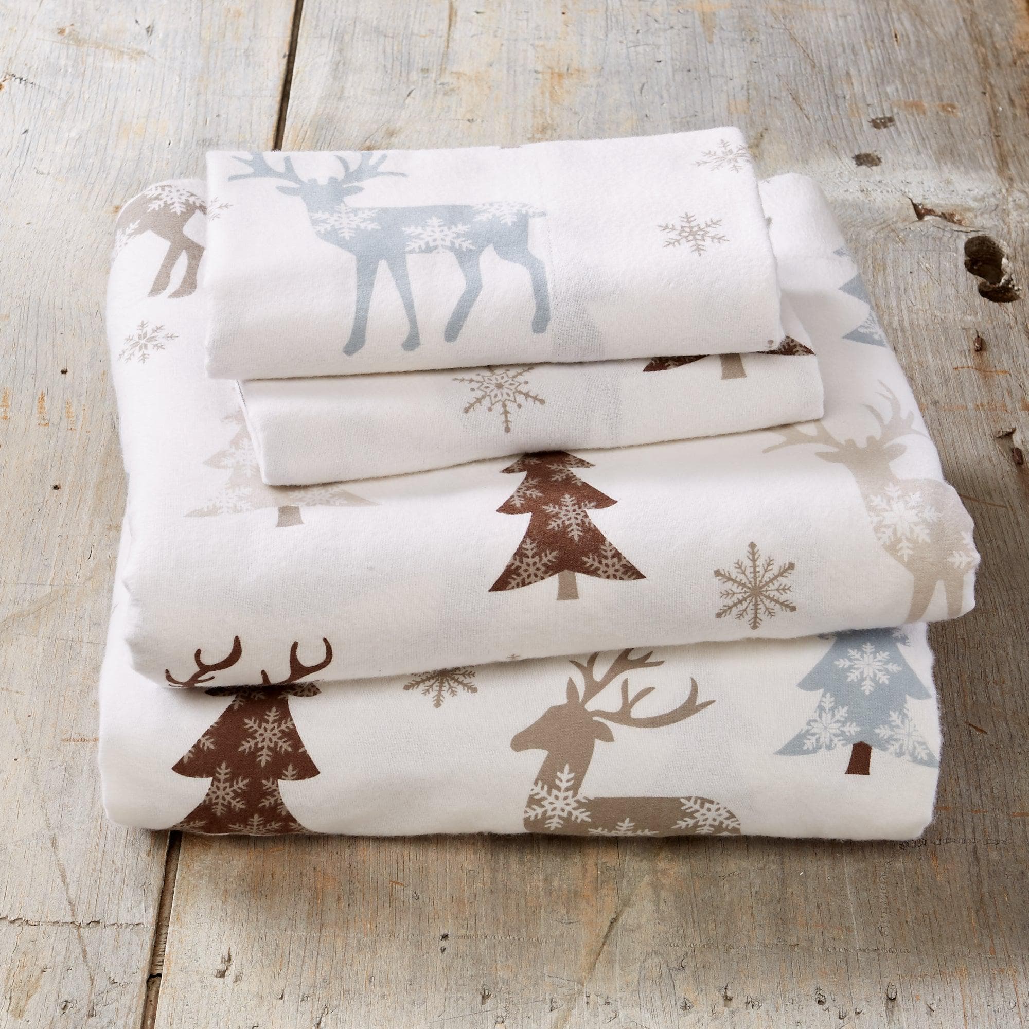 4-Piece Turkish Cotton Flannel Sheet - Stratton Collection - The Peony Haus