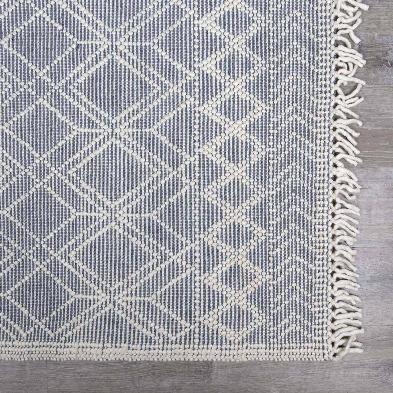 Ramsbury Denim Blue Wool Rug - The Peony Haus