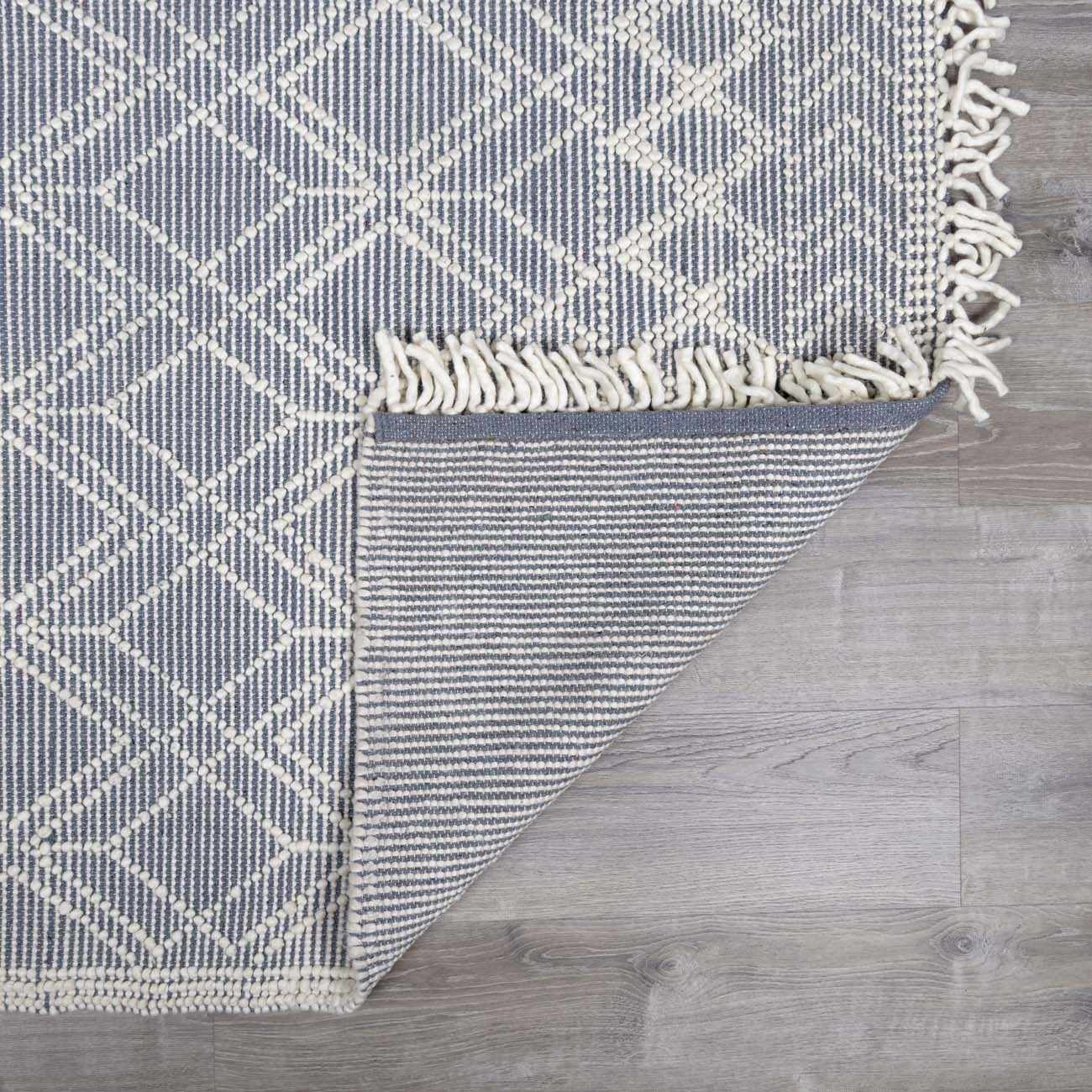 Ramsbury Denim Blue Wool Rug - The Peony Haus
