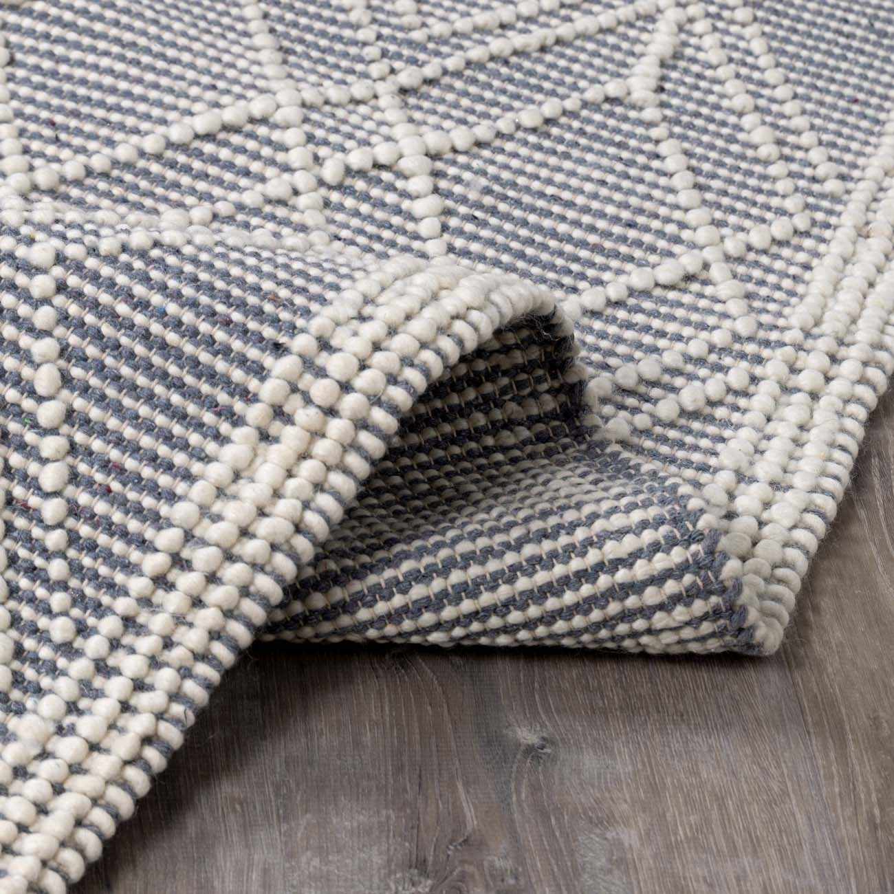 Ramsbury Denim Blue Wool Rug - The Peony Haus