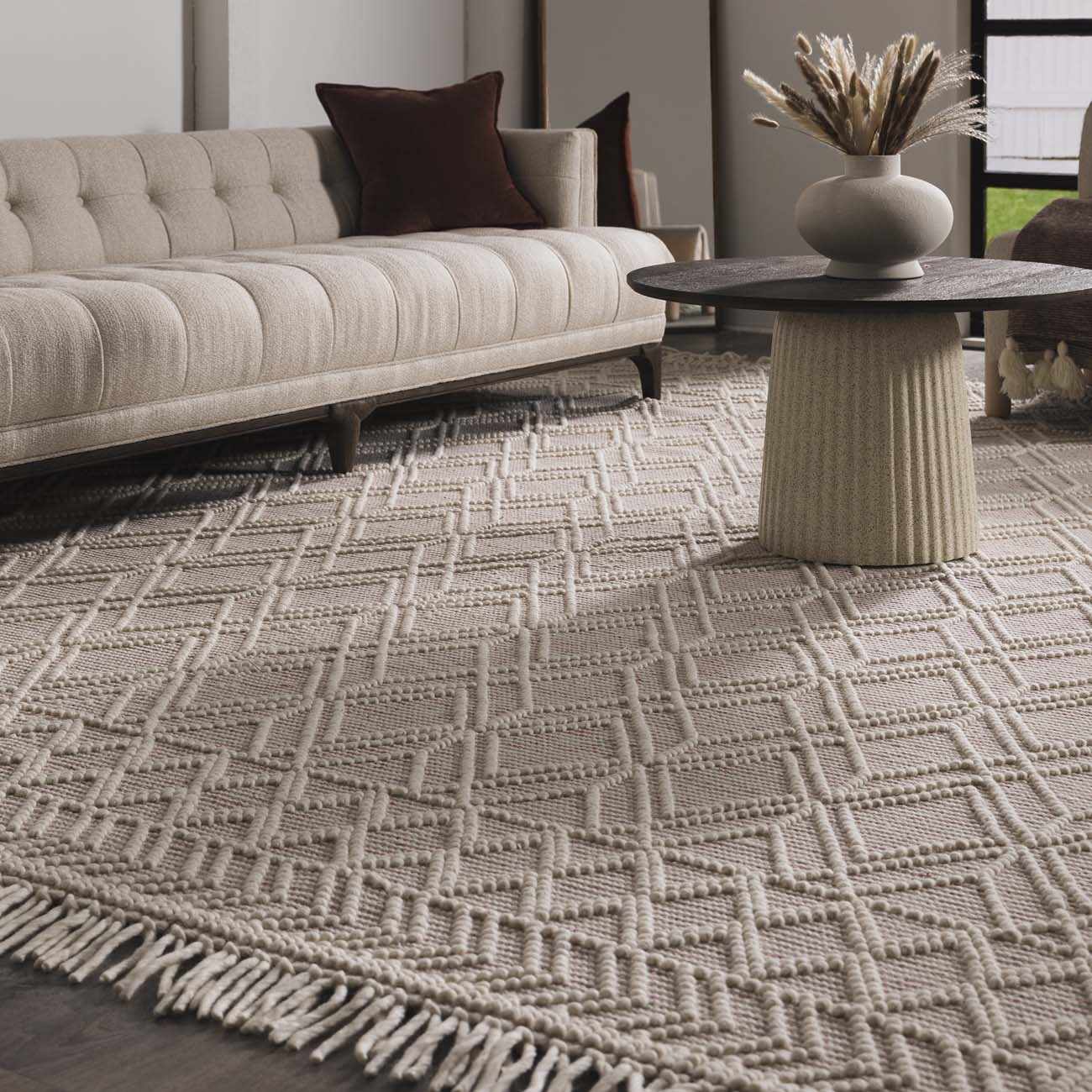 Ramsbury Soft Pink Wool Rug - The Peony Haus