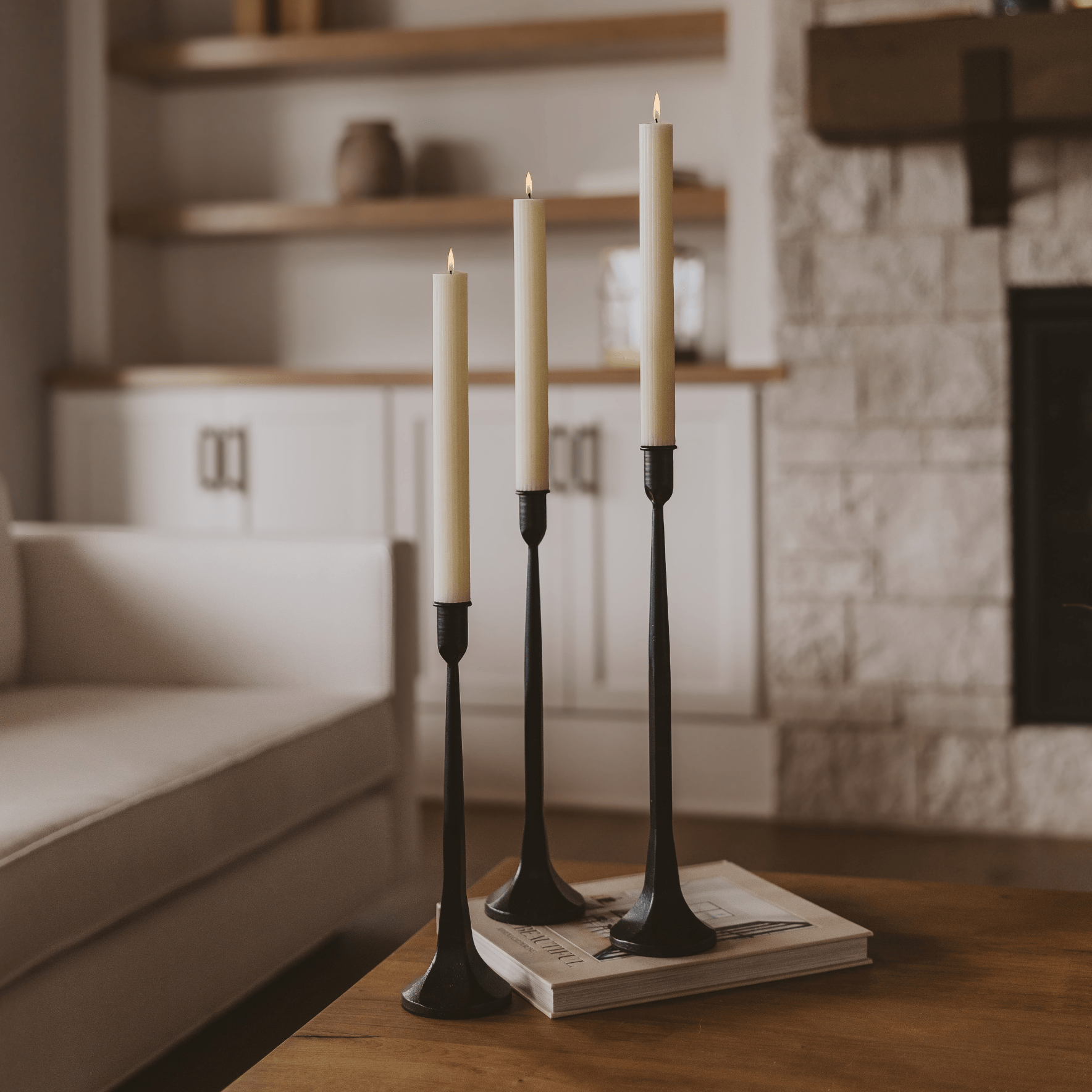 Cast Iron Taper Candle Holders - The Peony Haus