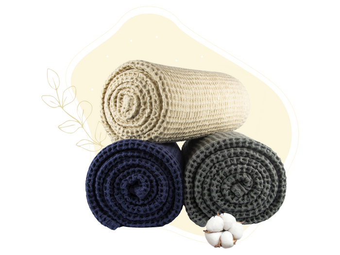 Waffle Weave Throw - The Peony Haus