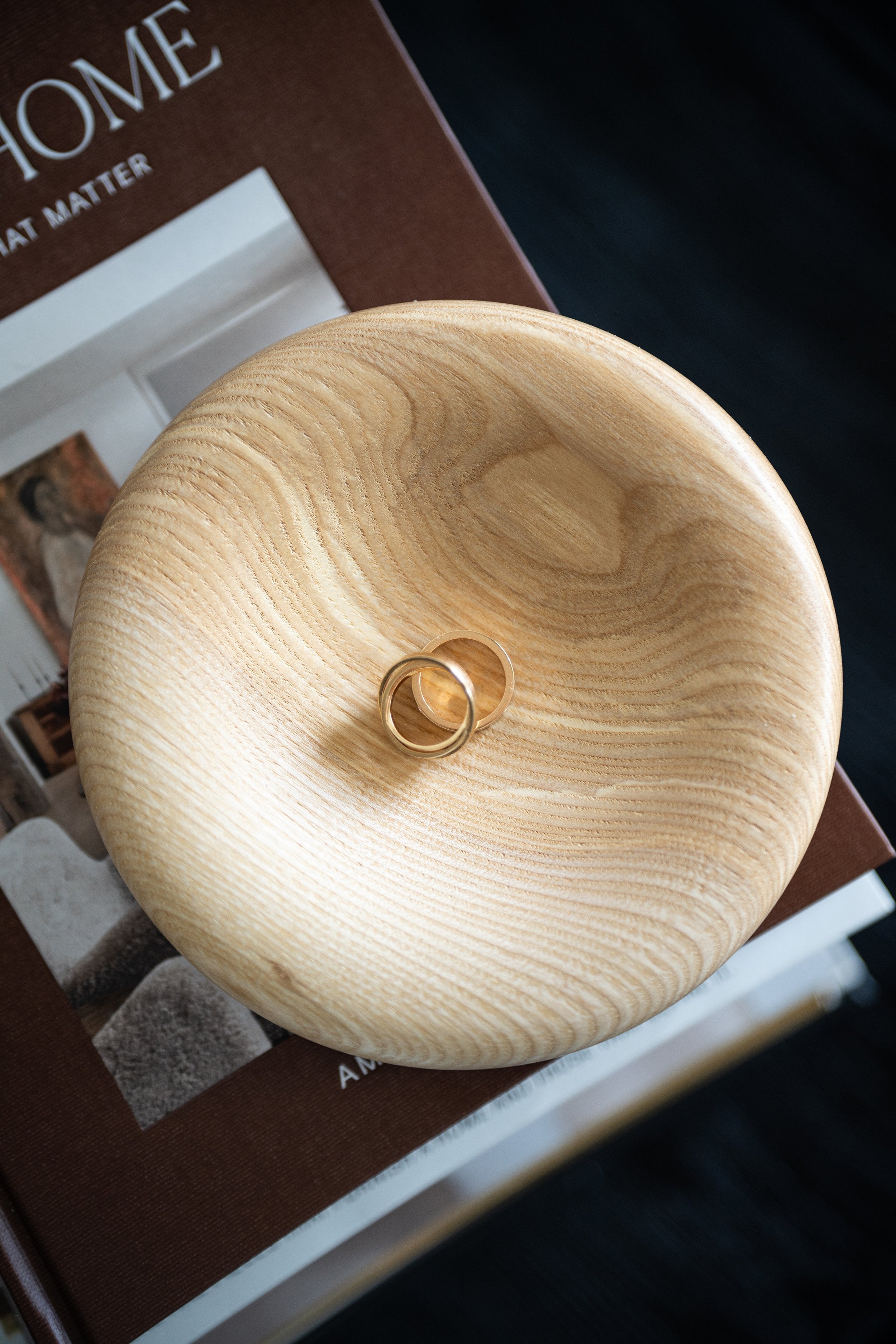 Hand Carved Wooden Jewelry Tray - The Peony Haus