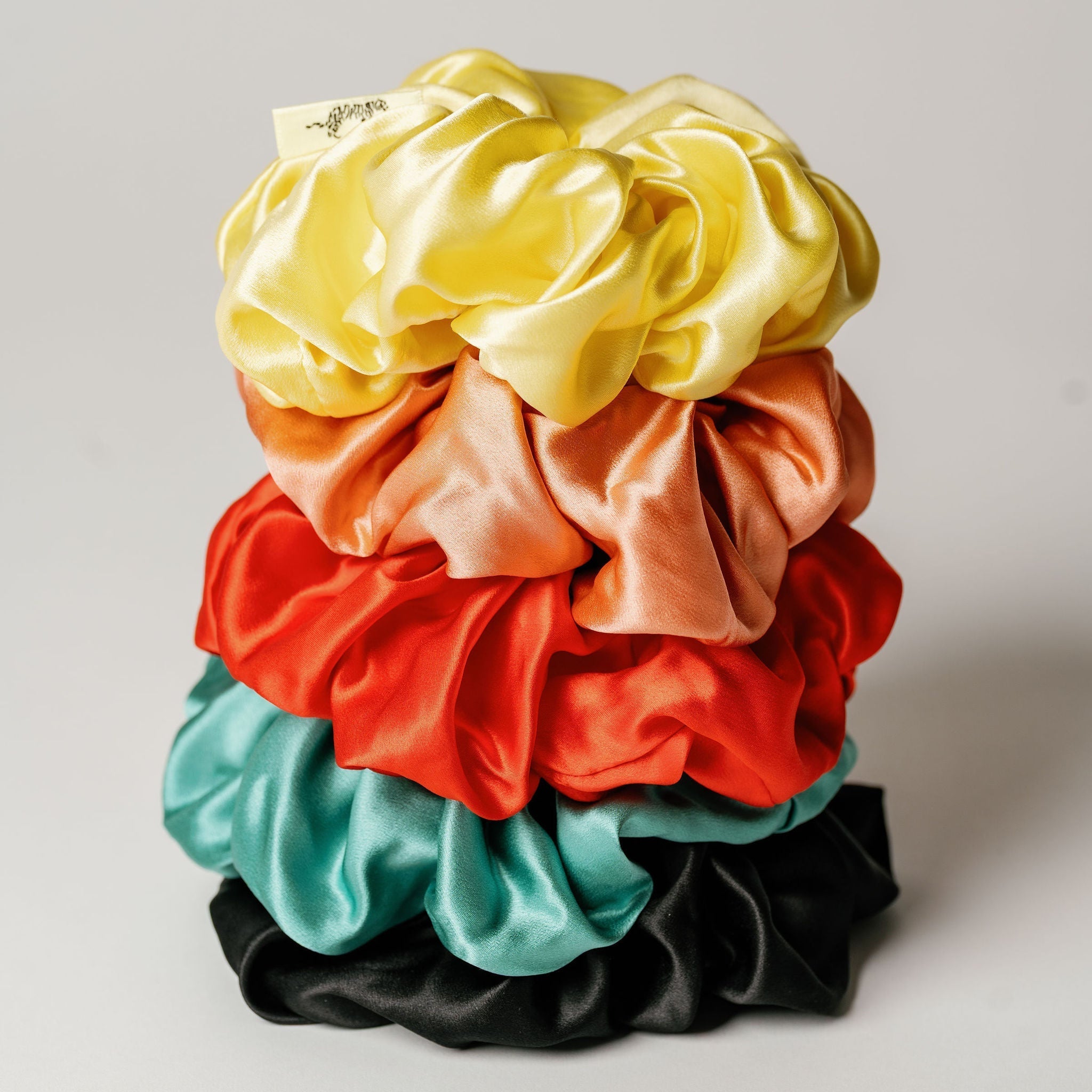 Organic Silk Oversized Scrunchie Jade Green