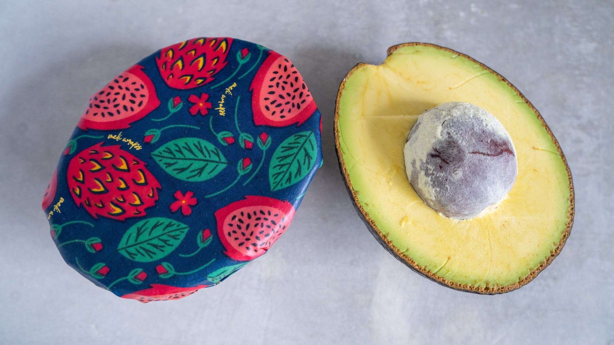 Beeswax Food Wrap - Dragonfruit Print - The Peony Haus