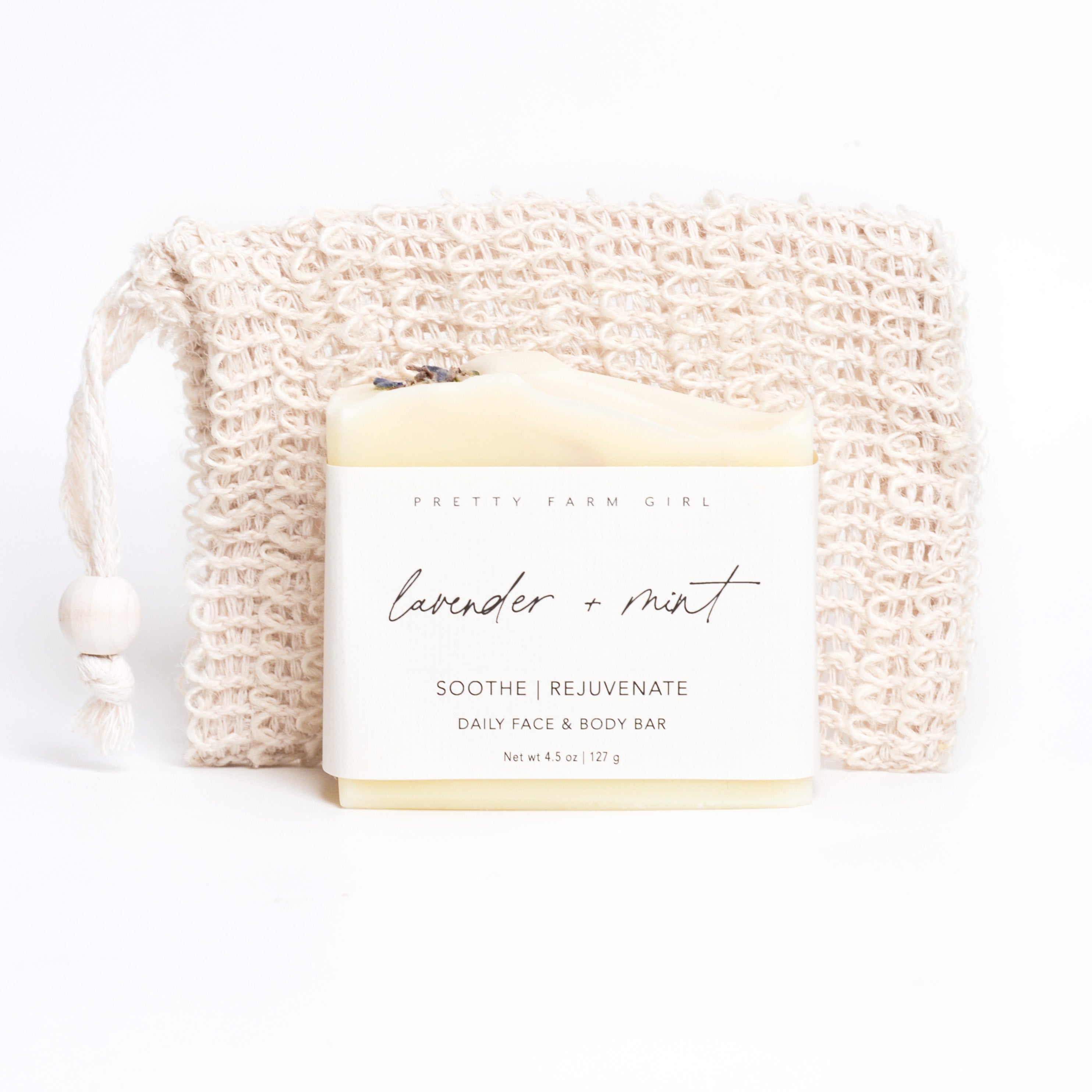 Lavender + Mint Handmade Tallow and Goat Milk Soap Bar - The Peony Haus