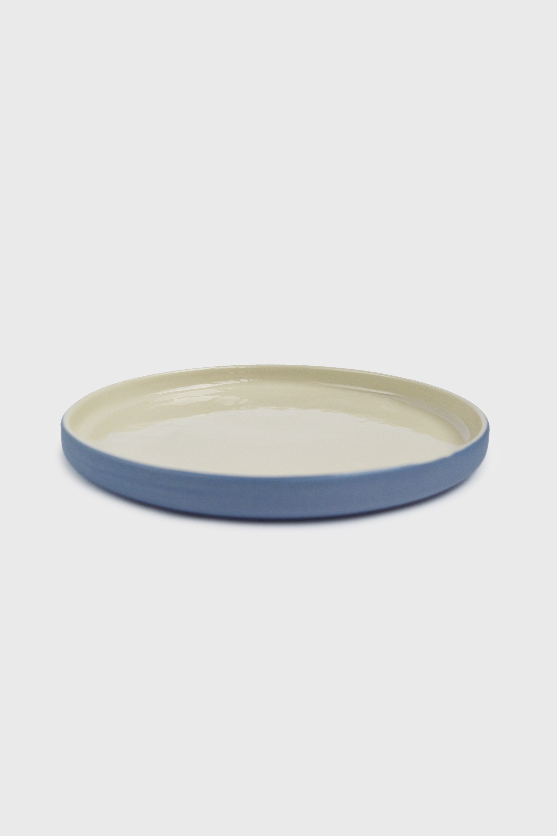 Handmade Porcelain Dinner Plates. Forget-me-not/Chocolate - The Peony Haus