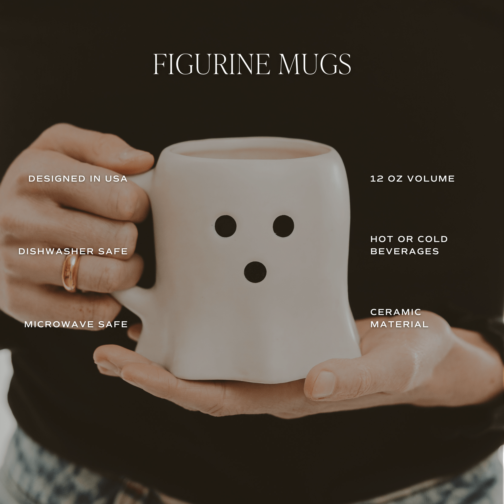 Ghost Face 12oz. Figurine Coffee Mug - The Peony Haus