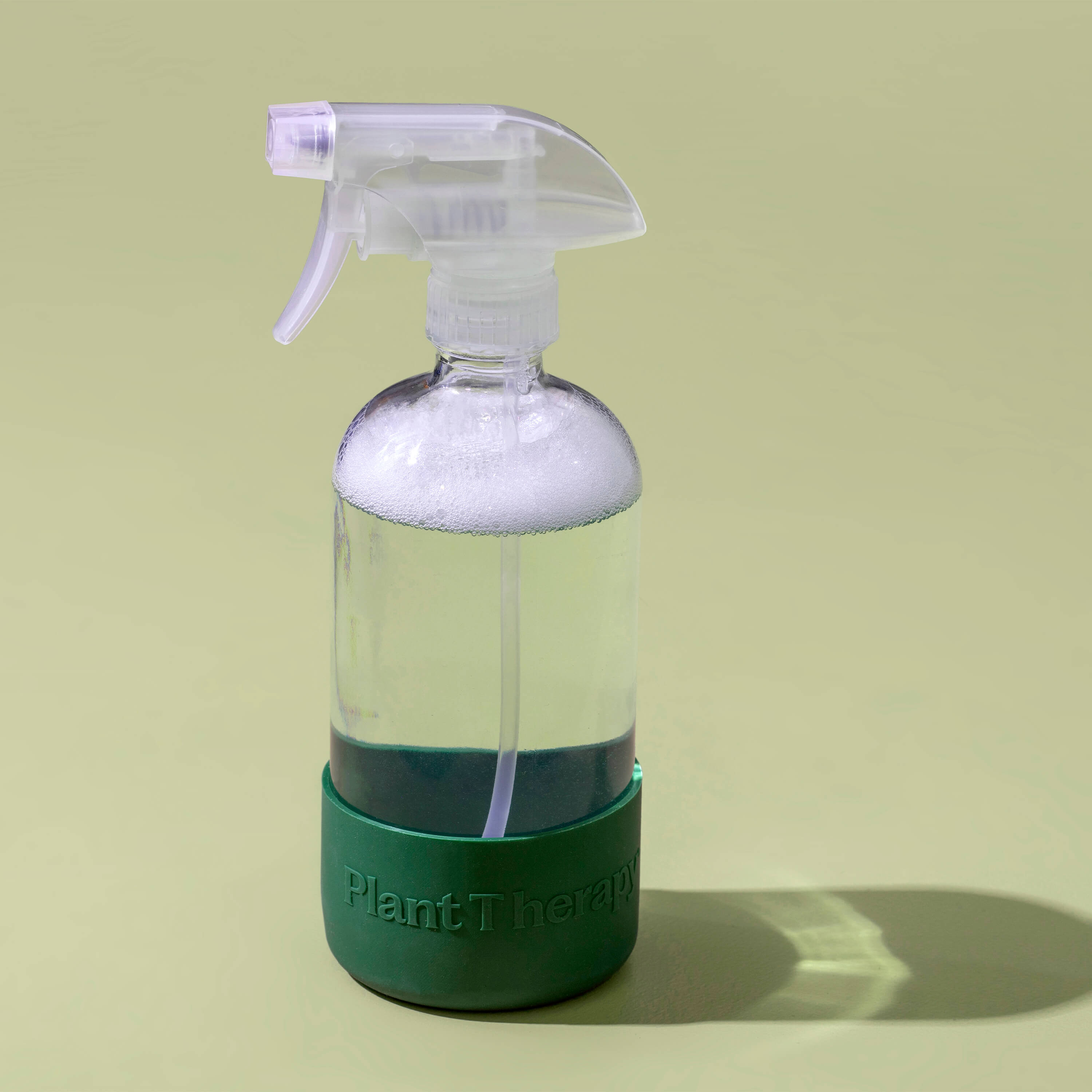 Glass Spray Bottle with Forest Green Sleeve - The Peony Haus