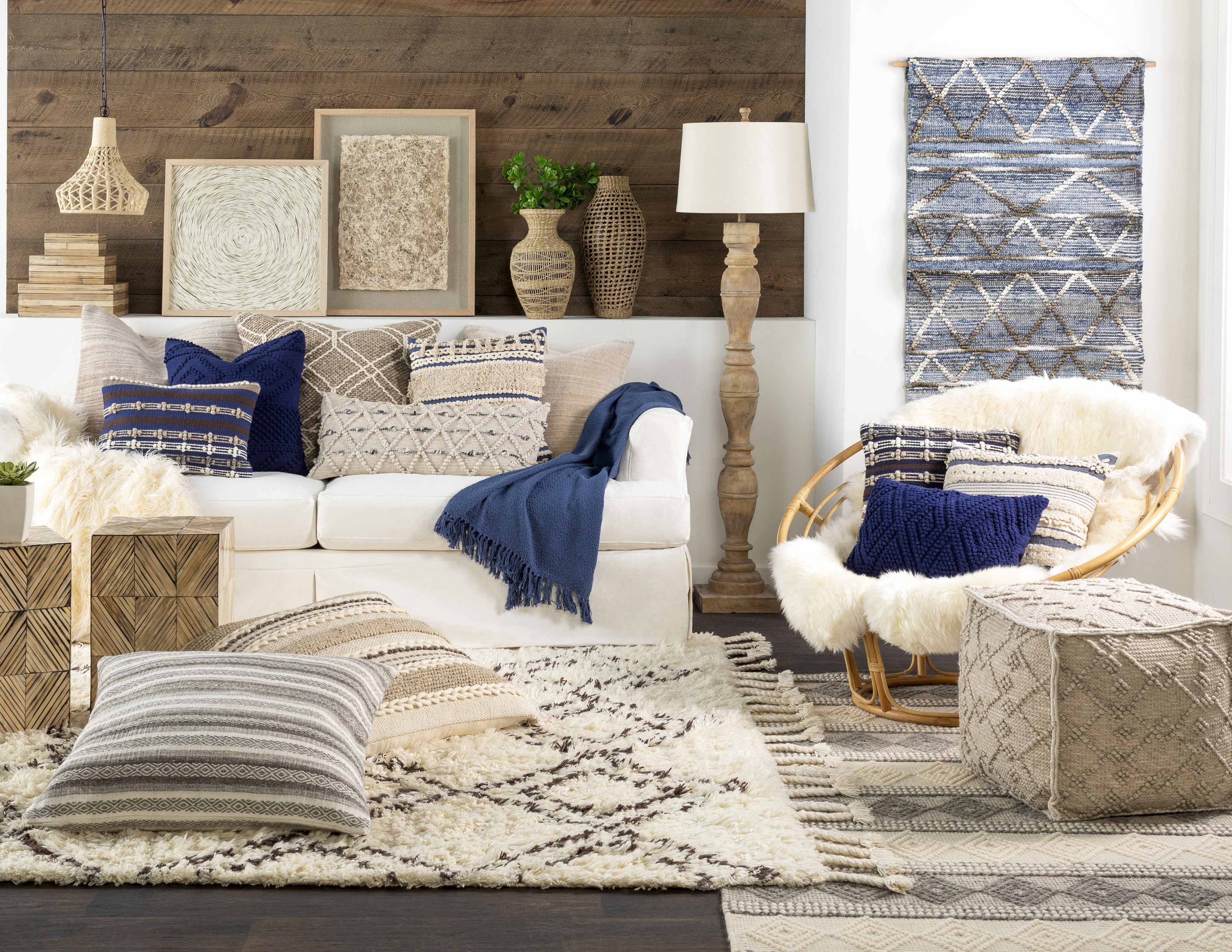 Toronto Hand Woven Wool Pouf - The Peony Haus