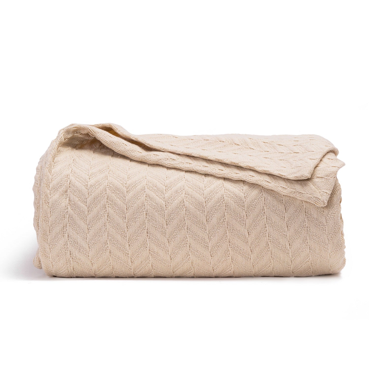 Herringbone Cotton Blanket - The Peony Haus
