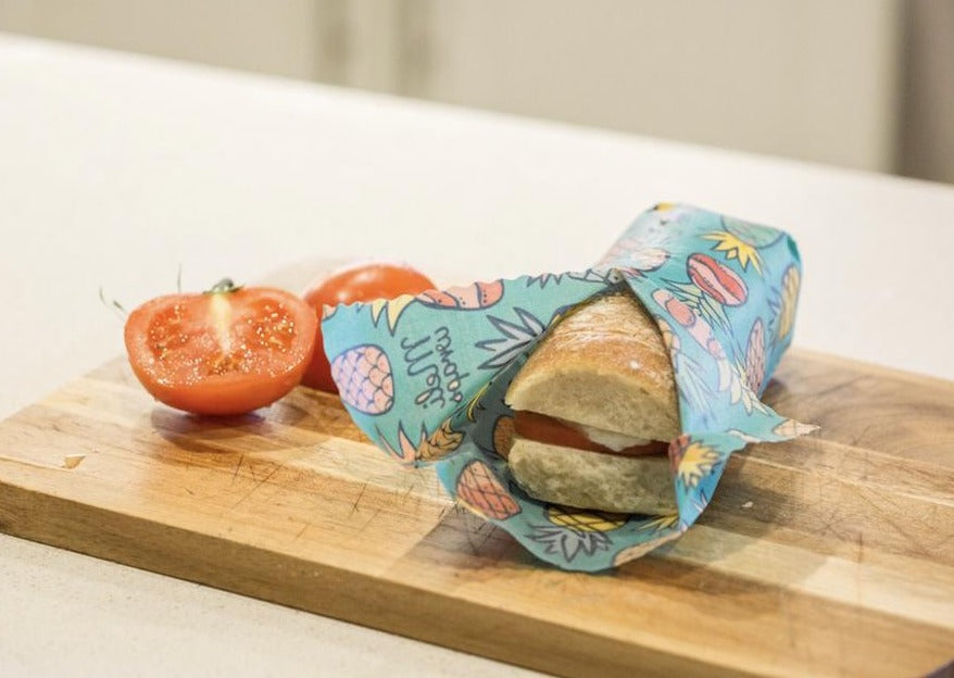 Beeswax Food Wrap - Pineapple Print - The Peony Haus