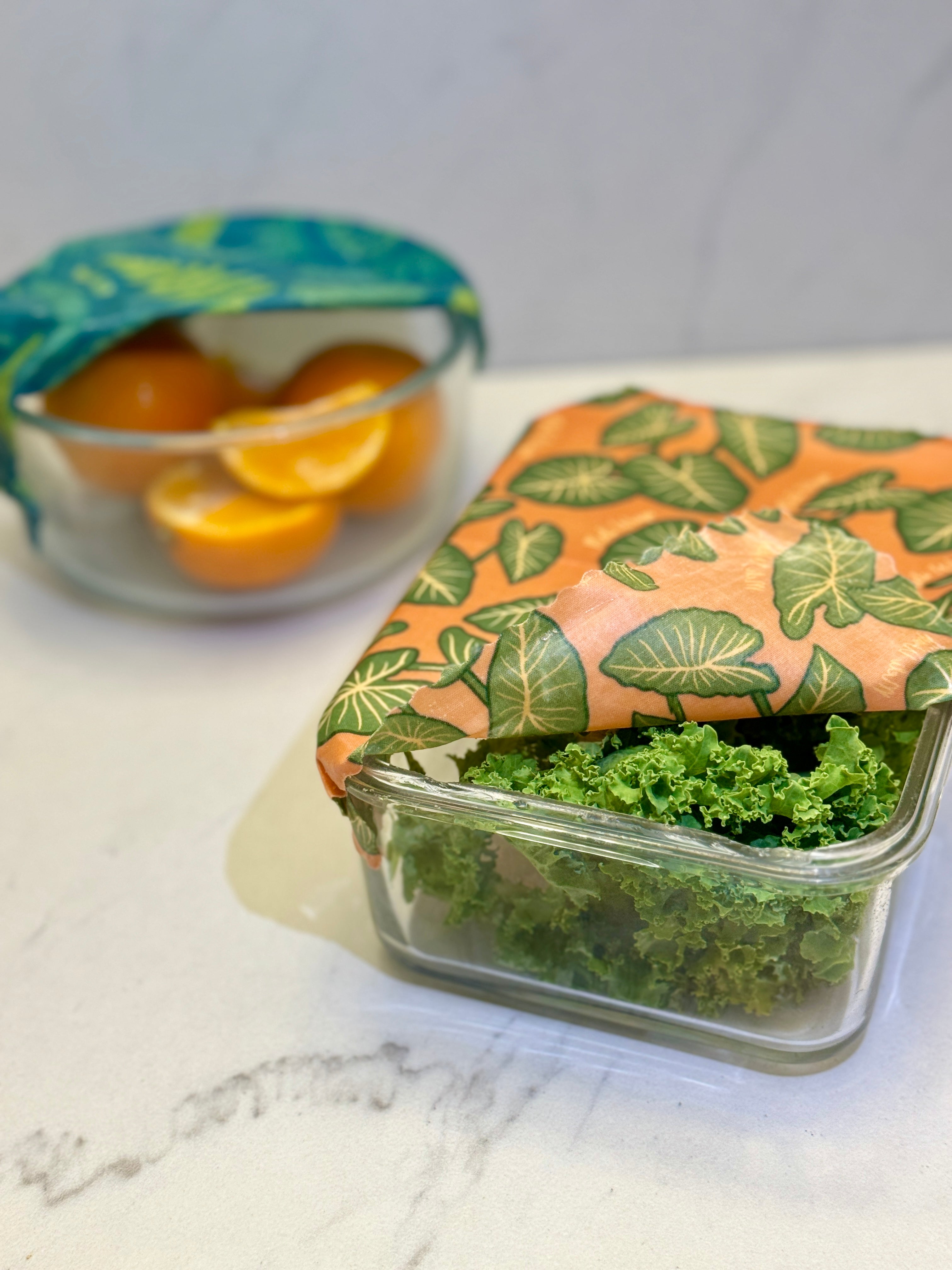 Beeswax Wrap Bulk Roll - Kalo Print - The Peony Haus