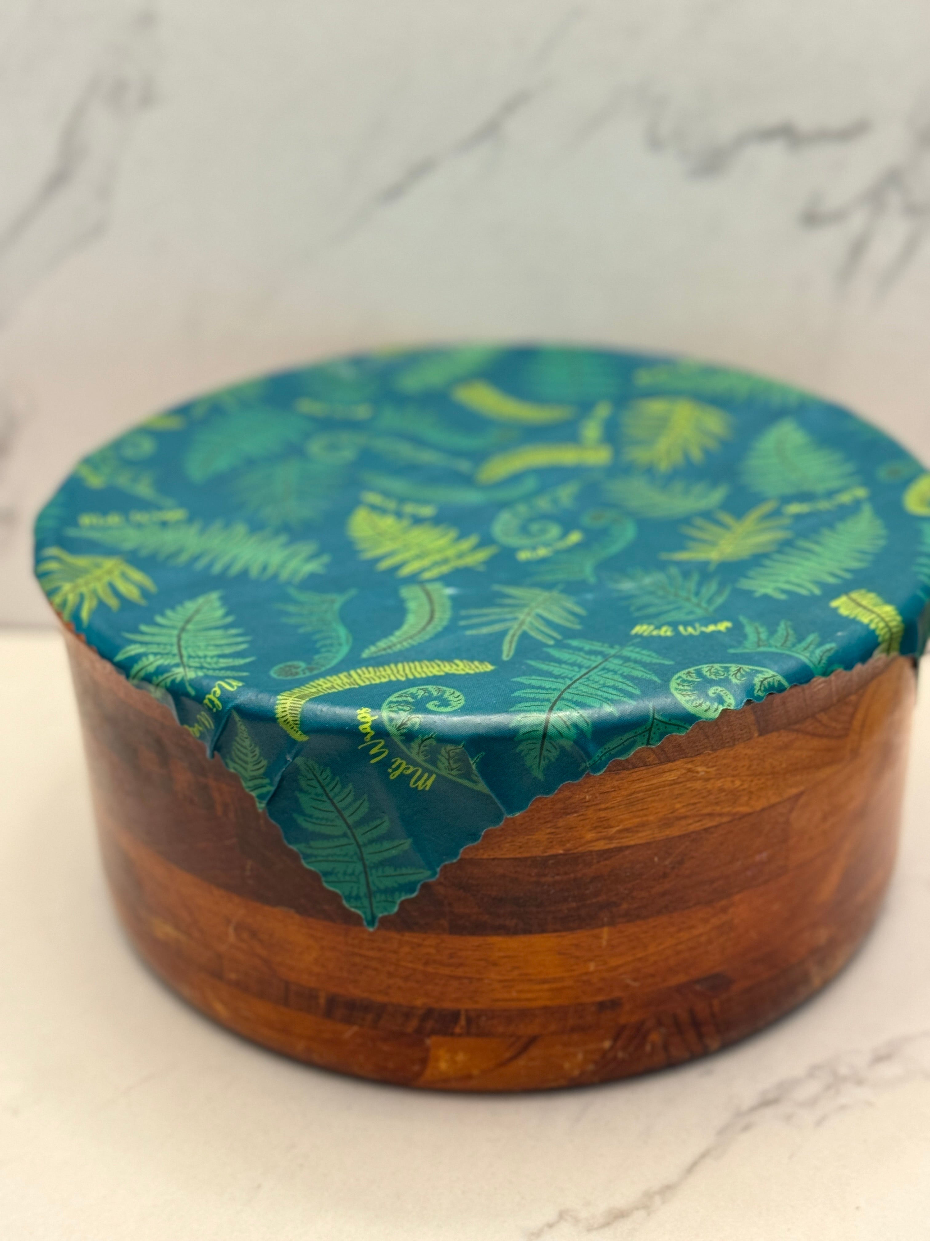 Beeswax Food Wrap - Fern Print - The Peony Haus