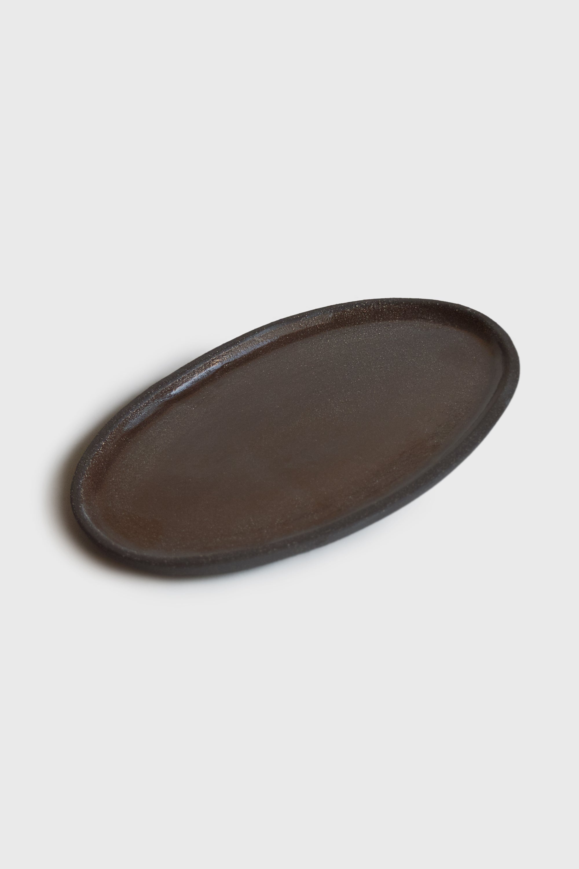 Handmade Stoneware Oval Serving Platter "Pumpernikel" - The Peony Haus