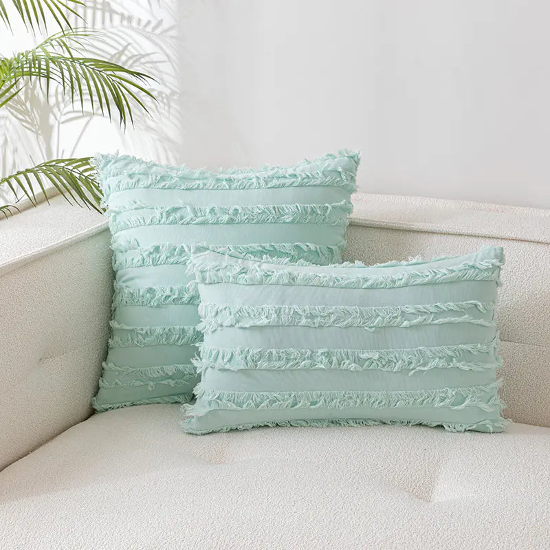 Nordic Cotton Linen 3D Plush Jacquard Sofa Cushion - The Peony Haus