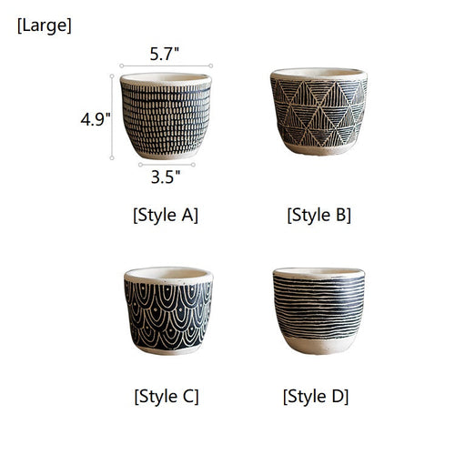 Geometric Art Concrete Flower Pot - The Peony Haus