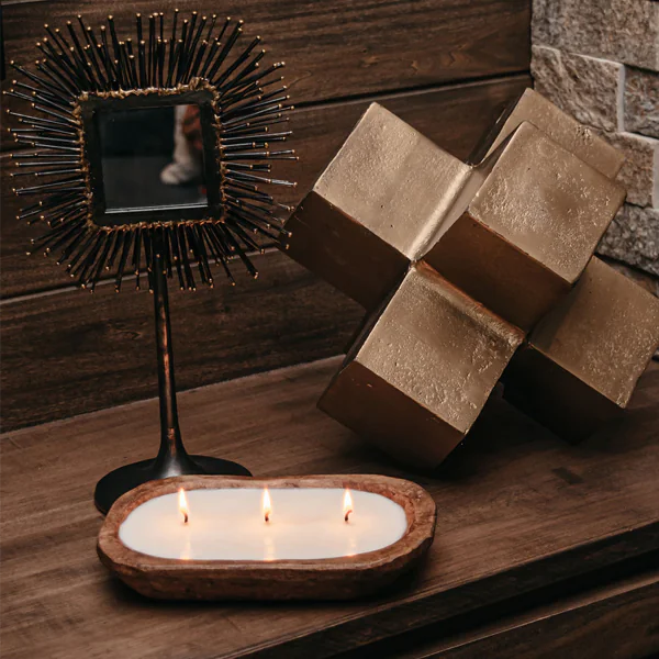 3-Wick Dough Bowl Soy Candle - Seaside - The Peony Haus