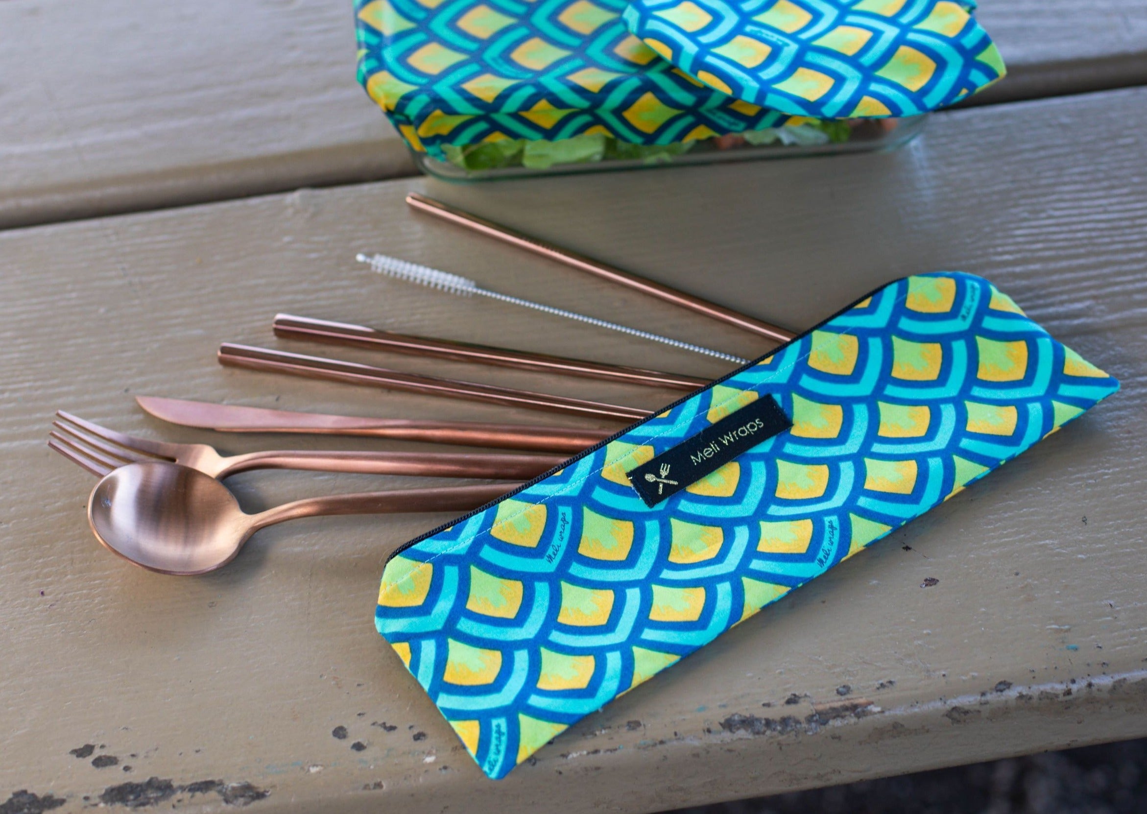 Meli Wraps Reusable Cutlery Set- Scales - The Peony Haus