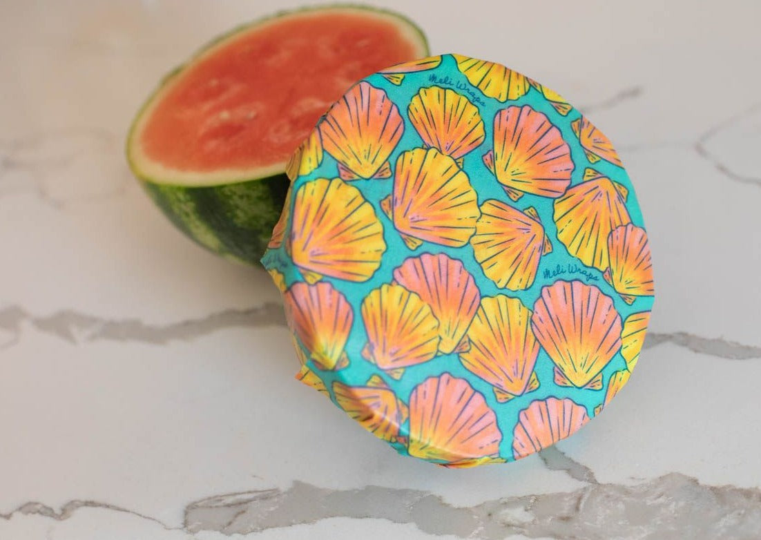 Beeswax Wrap Bulk Roll - Shells Print - The Peony Haus
