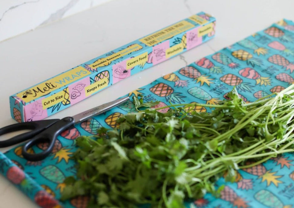 Beeswax Wrap Bulk Roll - Pineapple Print - The Peony Haus