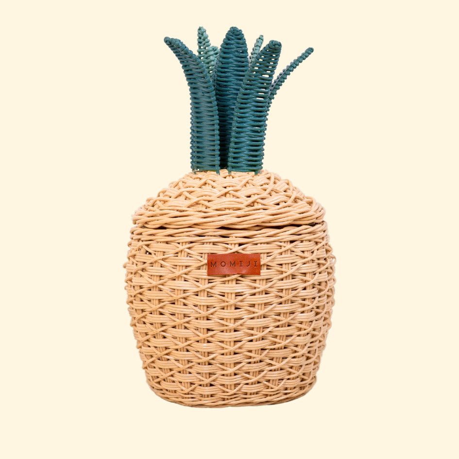 Pineapple Storage Basket Small - Natural - The Peony Haus