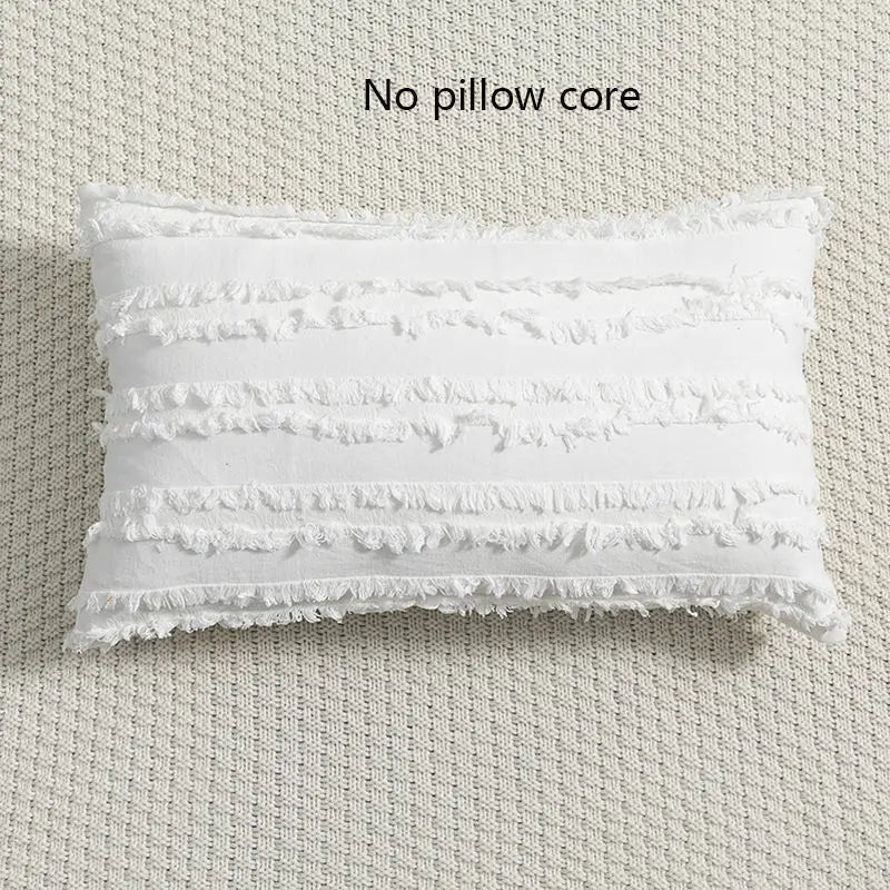Nordic Cotton Linen 3D Plush Jacquard Sofa Cushion - The Peony Haus