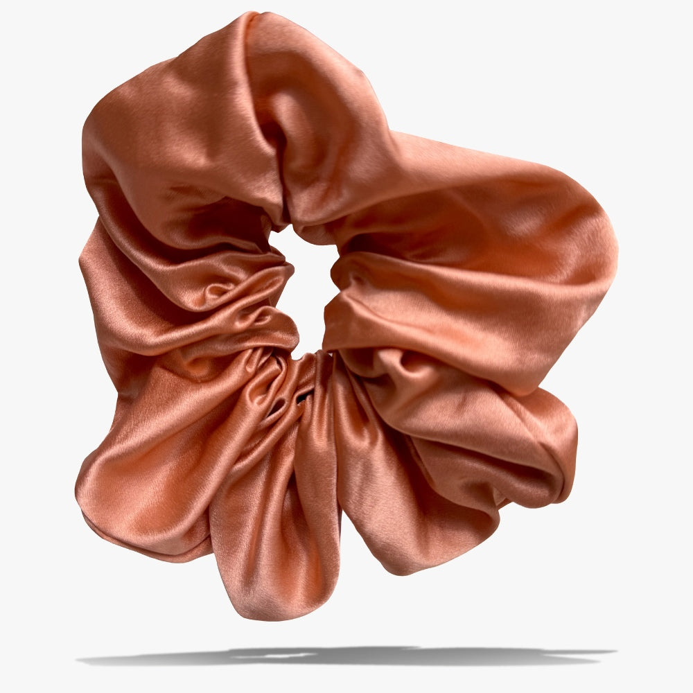 Organic Silk Oversized Scrunchie Peachy Coral