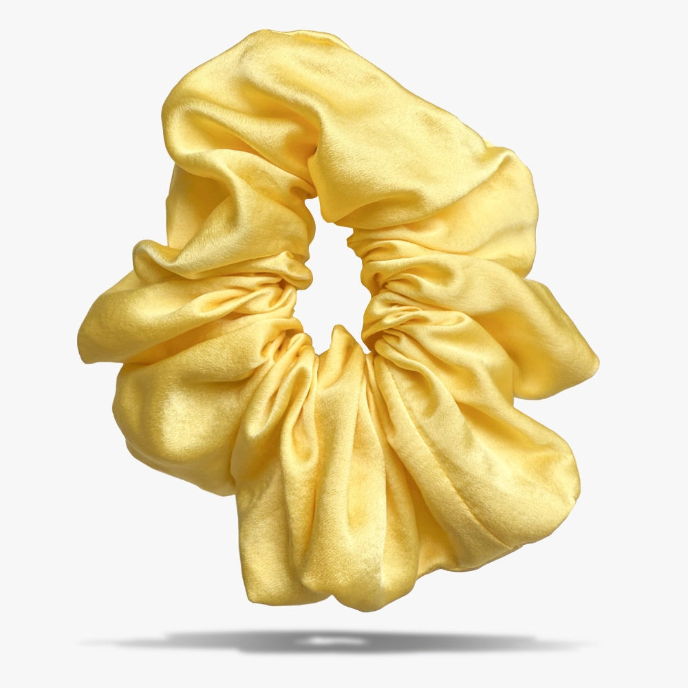Organic Silk Oversized Scrunchie Sunshine Yellow