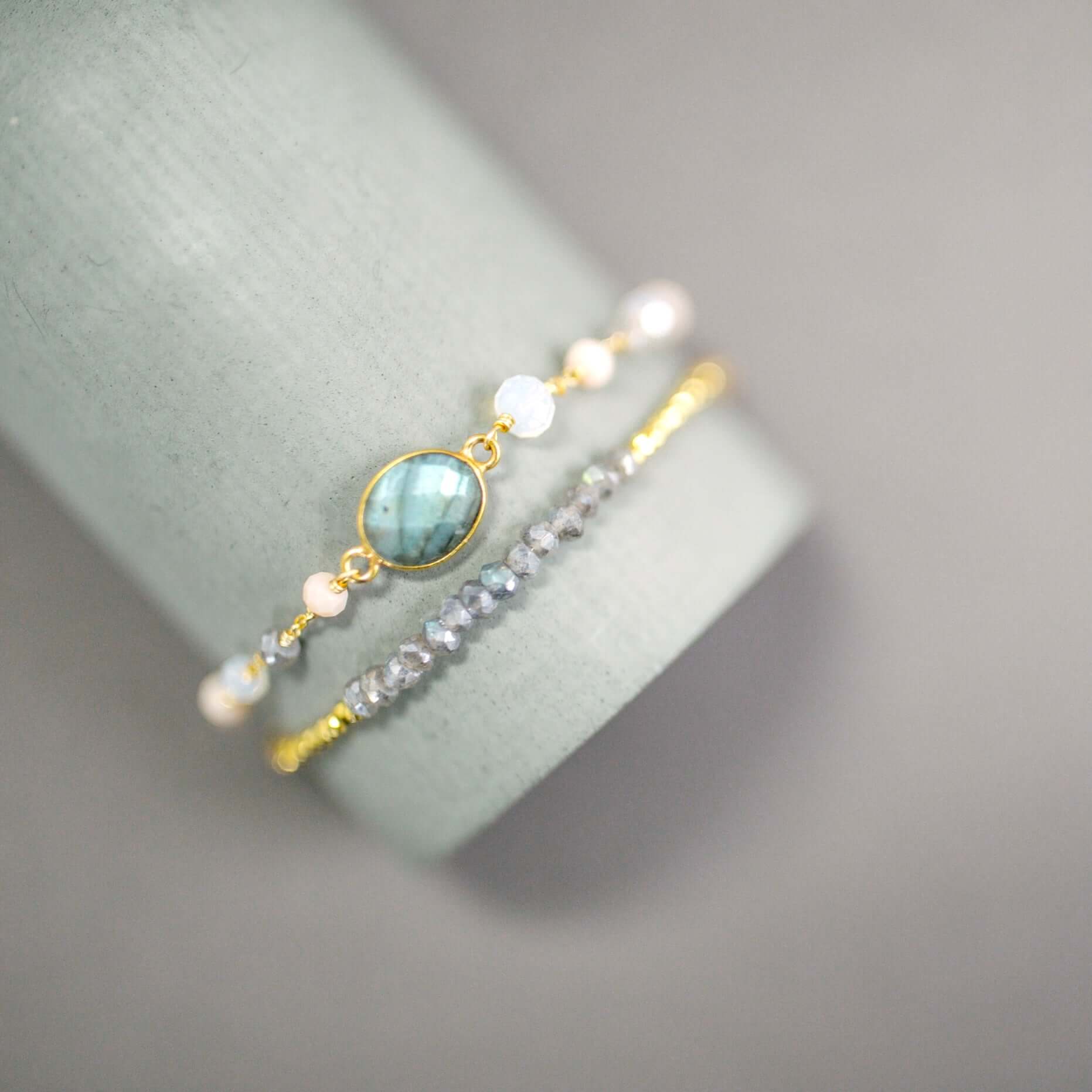 Labradorite Bracelet Set