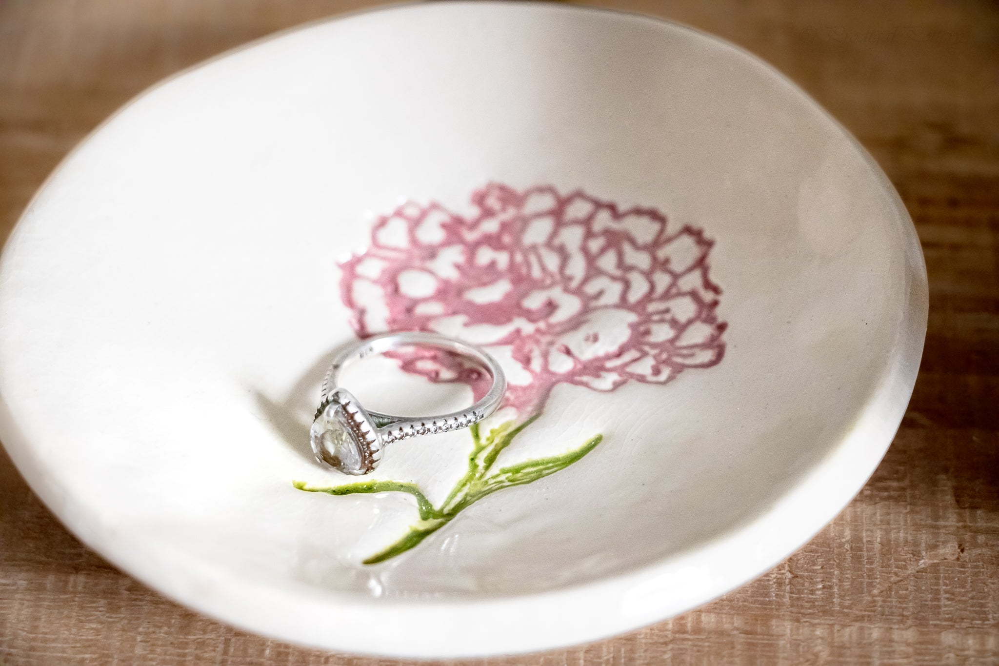 Birth Flower Ring Dish - The Peony Haus