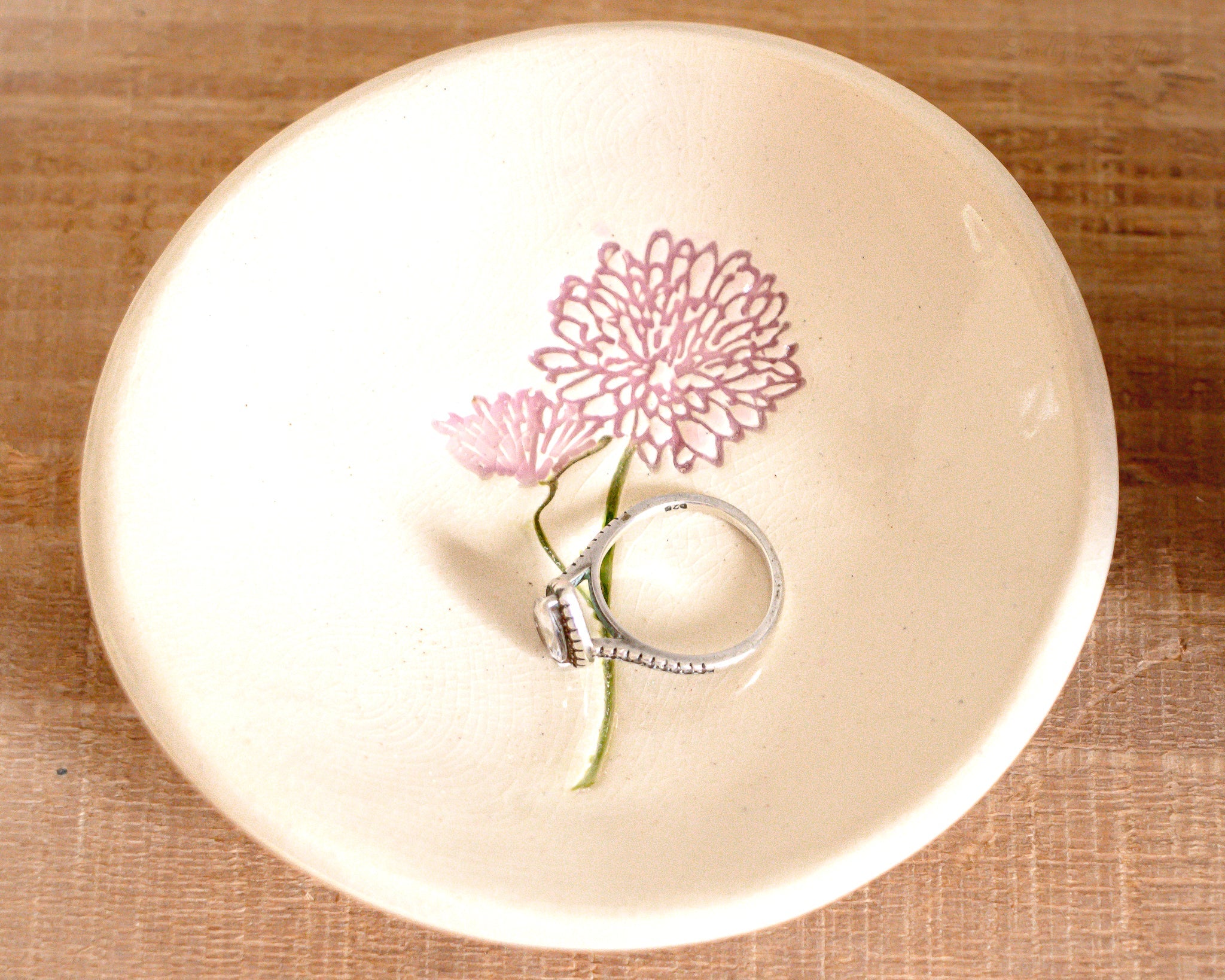 Birth Flower Ring Dish - The Peony Haus