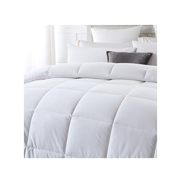 Royal Comfort 260Gsm Deluxe Eco Silk Touch Quilt Cotton Cover White - The Peony Haus