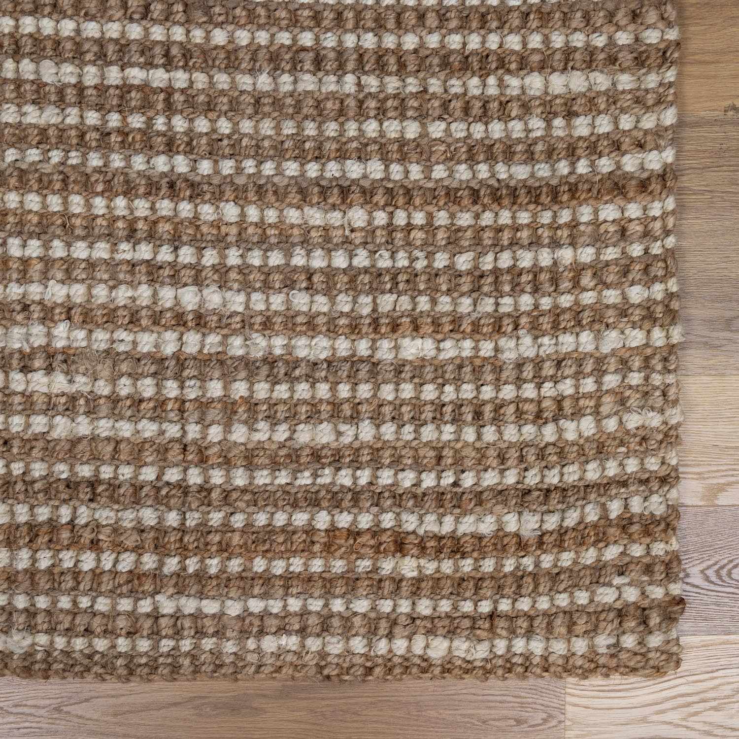 Ambel Tan&Brown Jute Rug - The Peony Haus