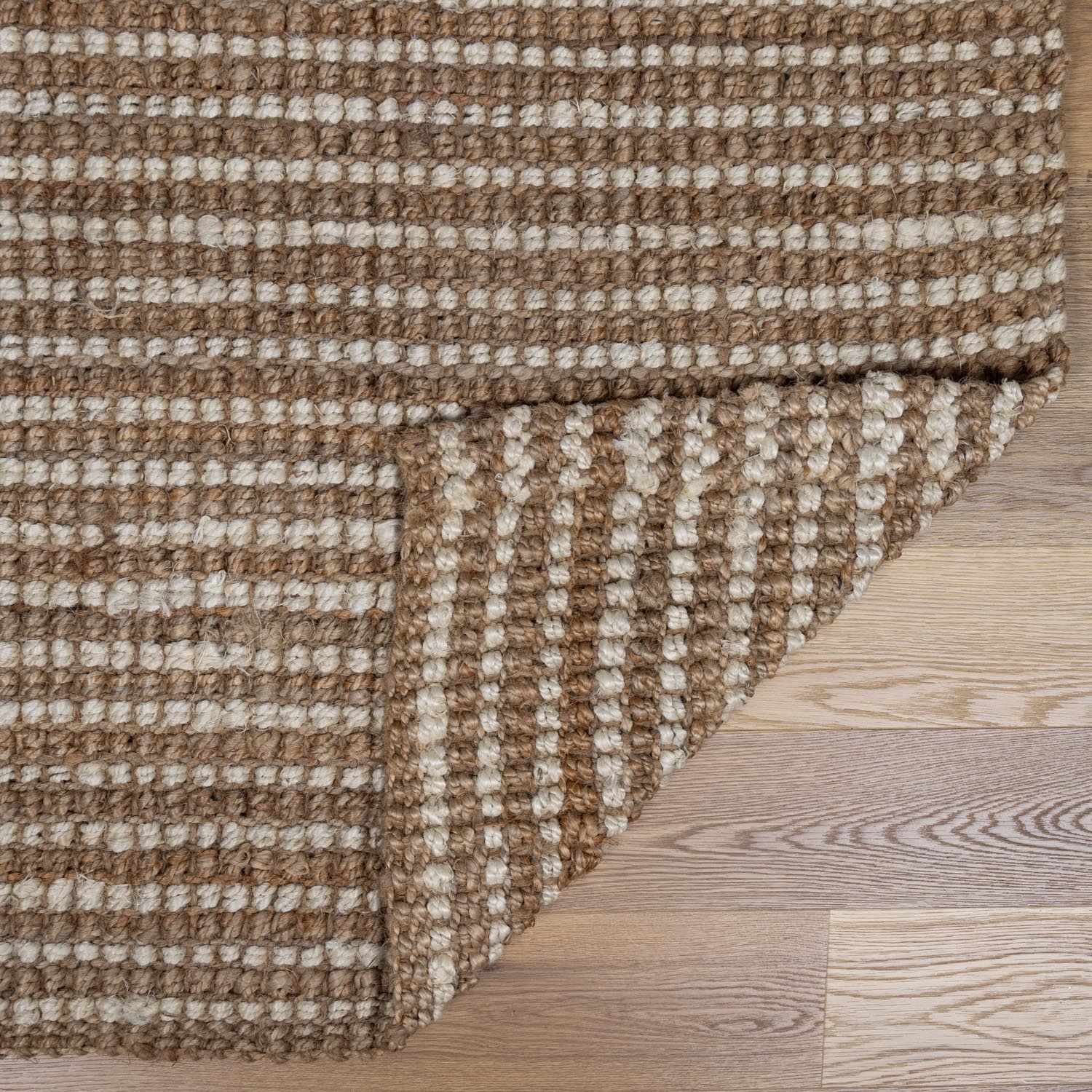 Ambel Tan&Brown Jute Rug - The Peony Haus