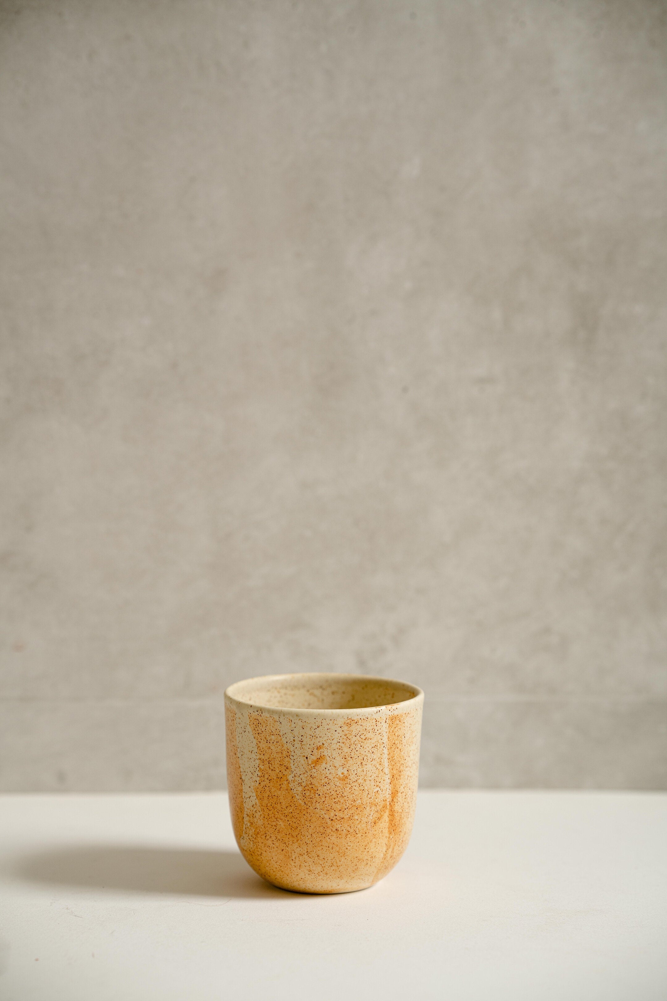 Beige Stoneware Coffee Tumbler - The Peony Haus