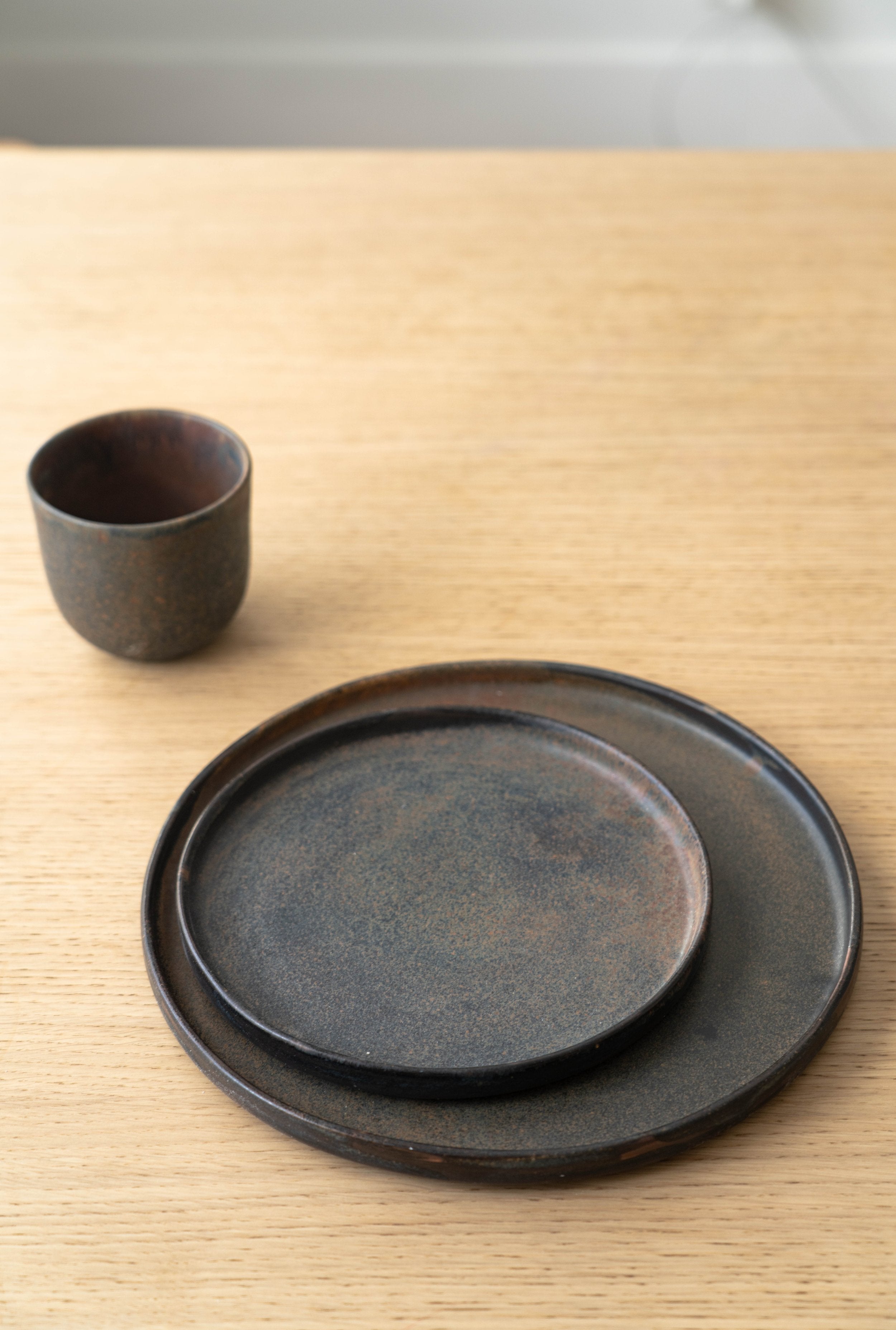 Rust Stoneware Dinner Plates - The Peony Haus
