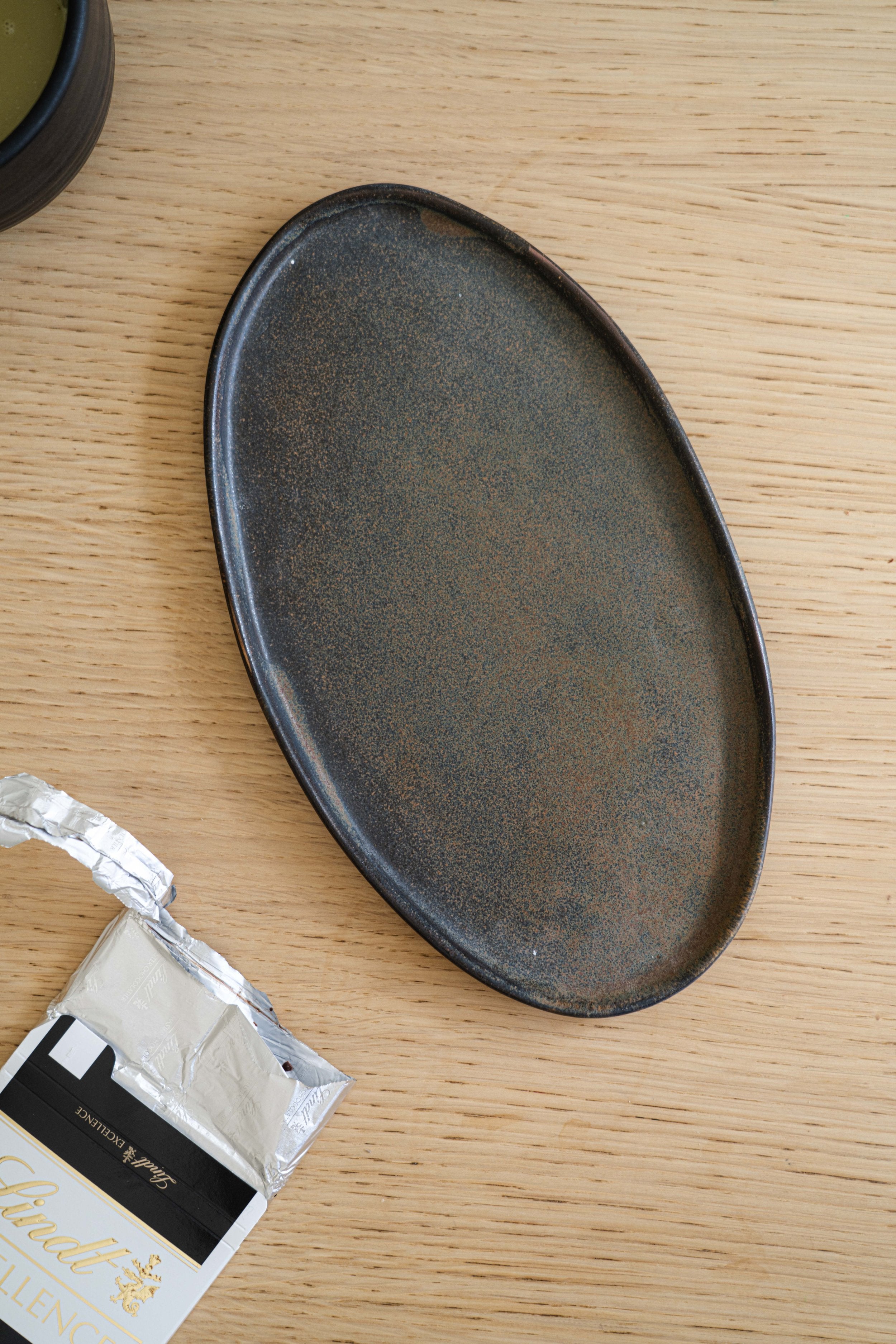 Rust Stoneware Oval Serving Platter - The Peony Haus