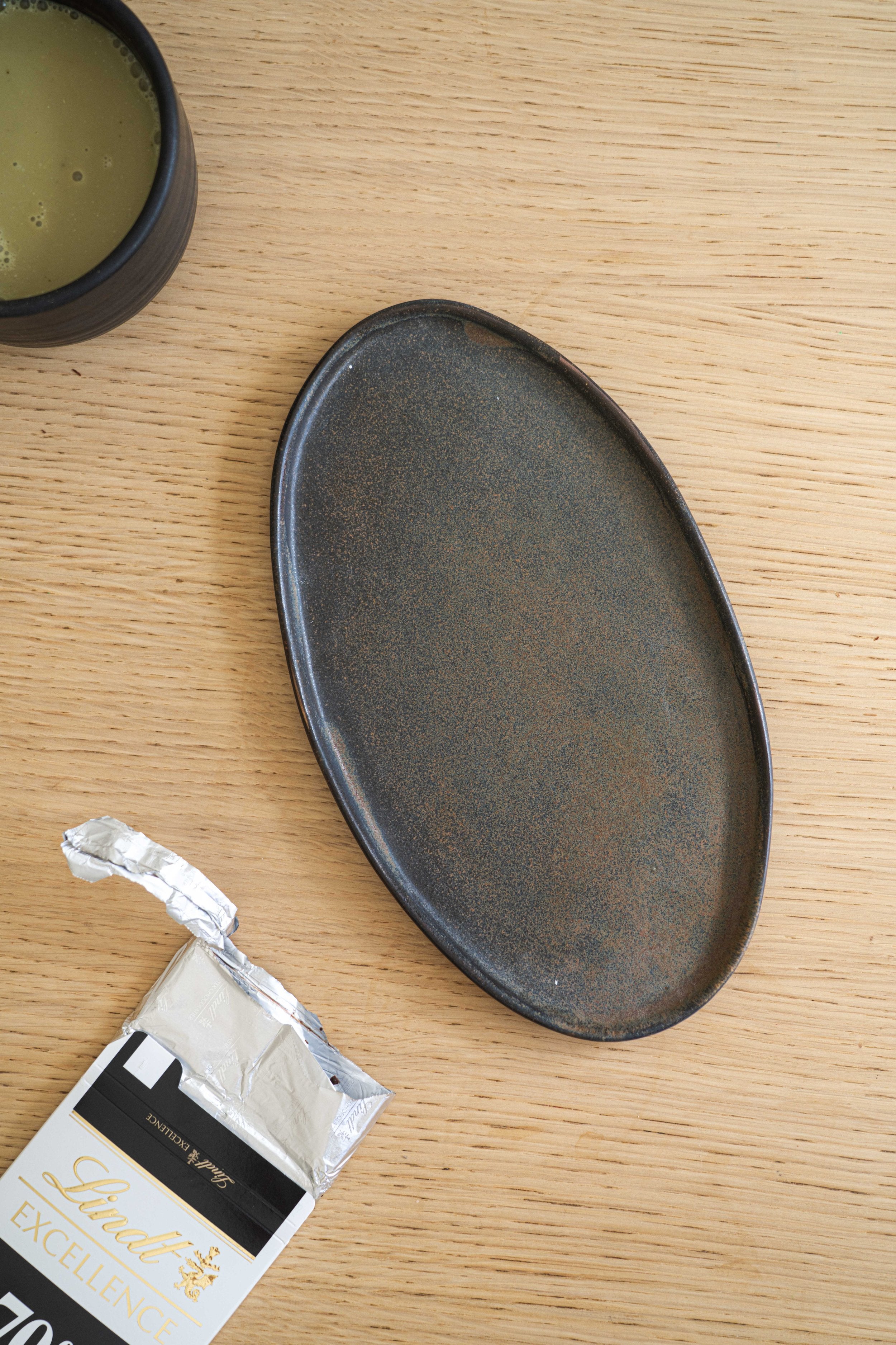 Rust Stoneware Oval Serving Platter - The Peony Haus