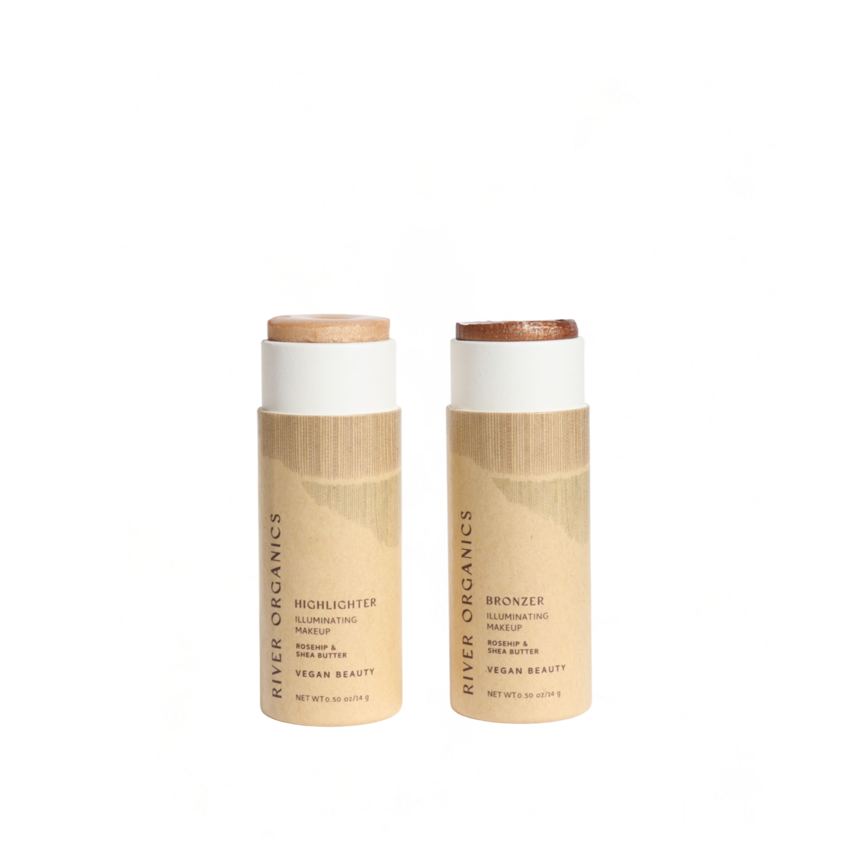 Creamy Organic Highlighter and Bronzer Set