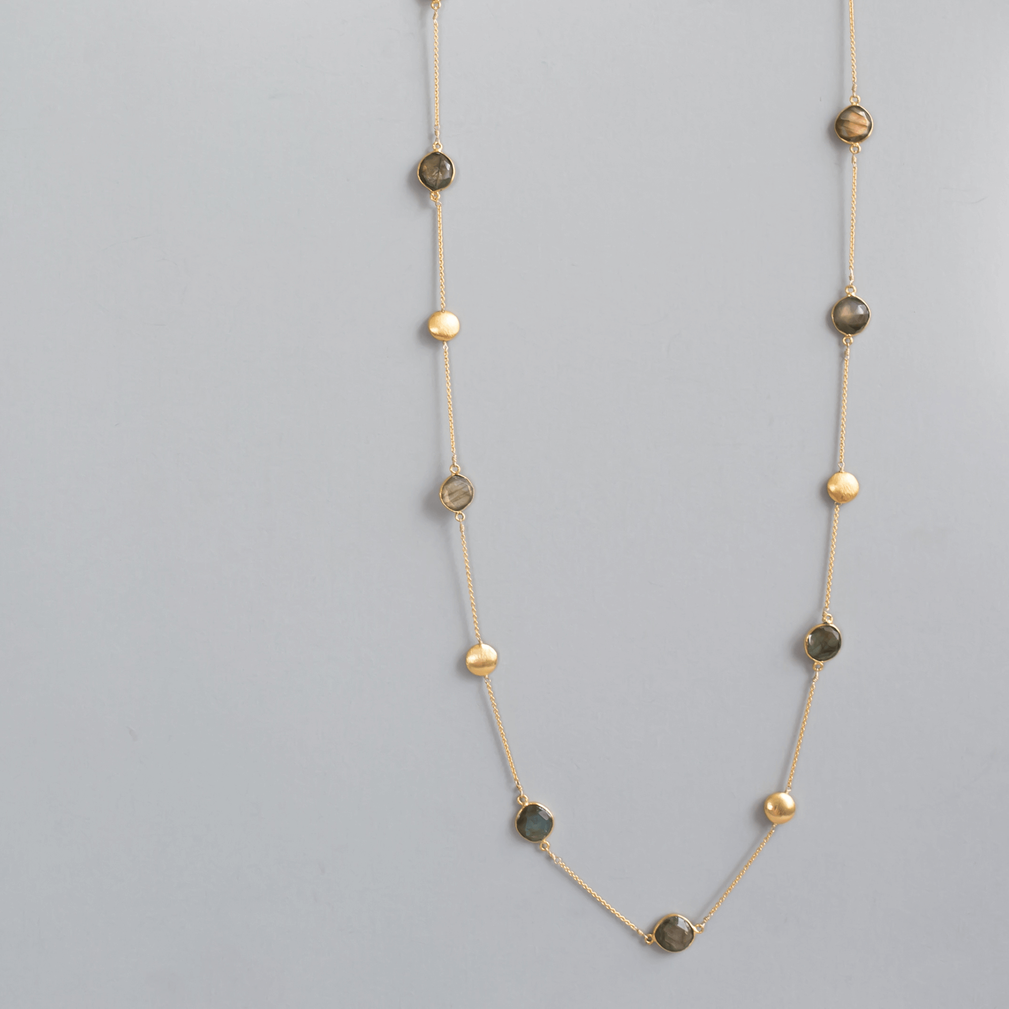 Long Labradorite Layering Chain