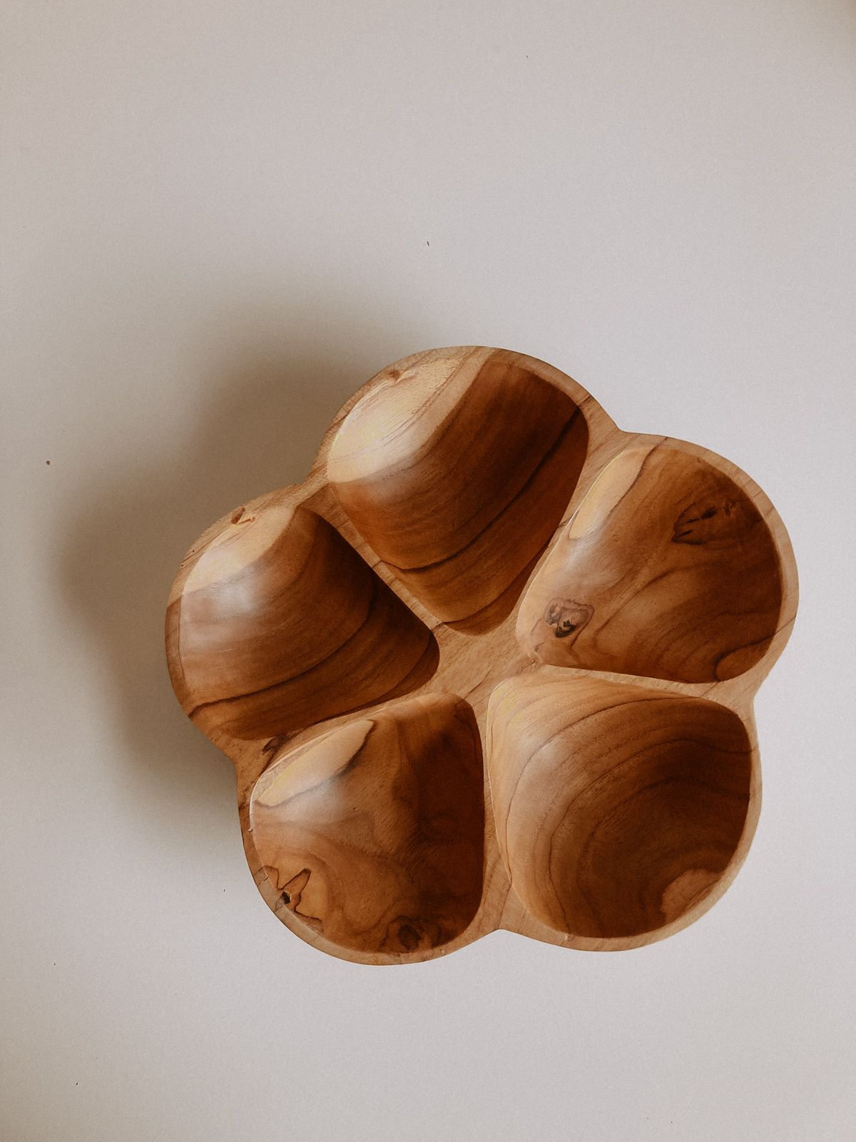 Flora Teak Divided Serving Dish