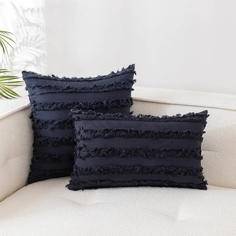 Nordic Cotton Linen 3D Plush Jacquard Sofa Cushion - The Peony Haus