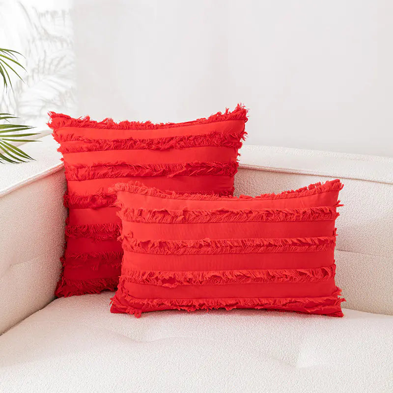 Nordic Cotton Linen 3D Plush Jacquard Sofa Cushion - The Peony Haus